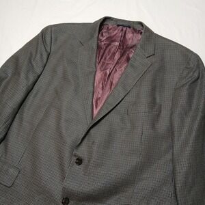 Ralph Lauren Mens Gray Silk‎ Wool Blazer Size 50R